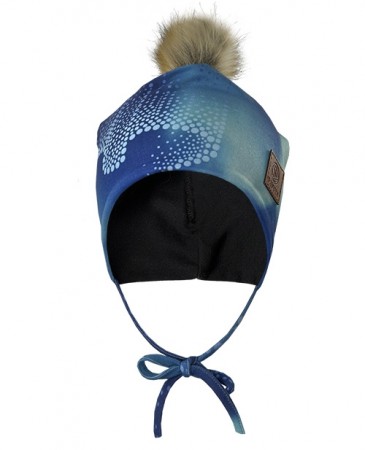 Kids Northern Lights Lue med knyting og dusk