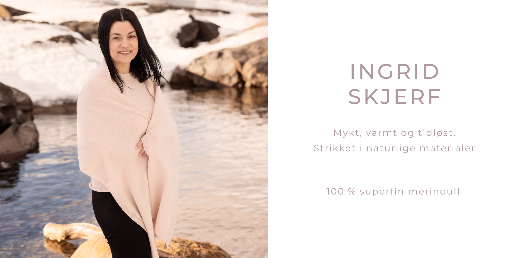 Strikket skjerf merino